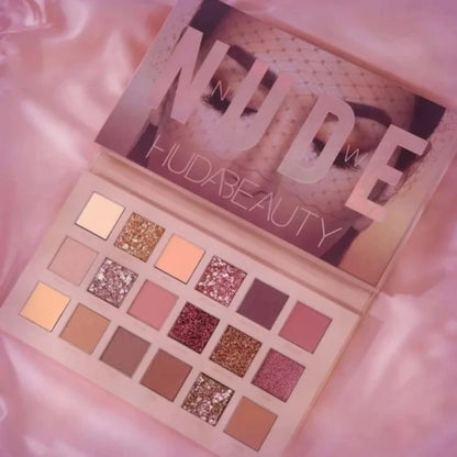 18 Colors Nude Eyeshadow Palette | Matte & Shimmer Pigmented Shades, Long-Lasting