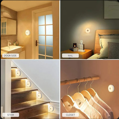Wireless Sensor Night Lamp White Plastic Multipurpose