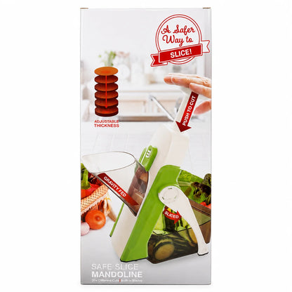 Brava Spring Vegetable Slicer Chopper | Manual Mandoline Cutter Grinder | Multi-Function Fruit & Vegetable Slicer
